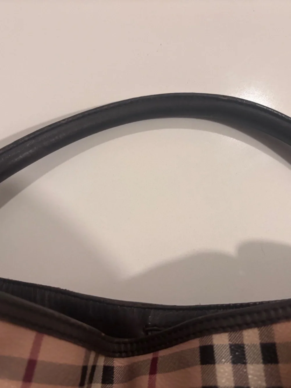 Authentic Burberry Signature Haymarket Hobo with matching Burberry wallet
